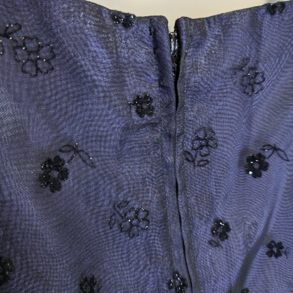 Vintage Betsy & Adam Formal Dress Sz 6 90s Fairy Grunge Whimsigoth Sheer Gown - Picture 6 of 8